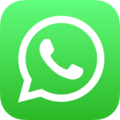 telefoon in een tekstballon (het whatsapp logo)